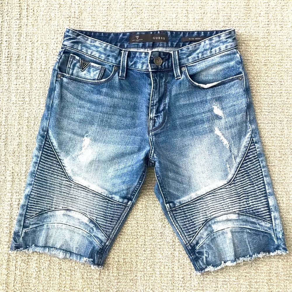 Guess Biker Jeans Shorts in a stretch slim fit